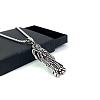 Vintage Gothic Stainless Steel Grim Reaper Pendant Unisex Necklaces QT1992-1