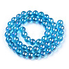 Electroplate Transparent Glass Beads Strands GLAA-T032-T8mm-AB06-3