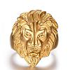 Fashion 316L Surgical Stainless Steel Lion Rings for Men RJEW-BB03952-11-1