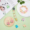 DICOSMETIC 16Pcs 8 Colors Frog Luminous Food Grade Eco-Friendly Silicone Focal Beads SIL-DC0001-21-4