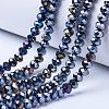 Electroplate Glass Beads Strands EGLA-A034-P10mm-B-2