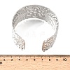 35MM 304 Stainless Steel Textured Flower Wide Cuff Bangles for Women SA-CBAB767-33P-5