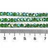 Electroplate Glass Beads Strands GLAA-Q105-02I-4