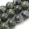 Natural Green Zebra Jasper Beads Strands G-S259-34-6mm-1