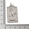 Brass Micro Pave Cubic Zirconia Pendants with Enamel KK-H458-01P-22-3