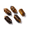 Natural Tiger Eye Double Terminal Pointed Pendants G-C007-02A-20-1