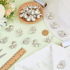 Platinum Tone Alloy Rhinestone Butterfly Cabochons DIY-FG0009-98B-4