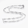 304 Stainless Steel Chain Necklaces X-STAS-P164-35P-1