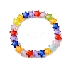 Transparent Acrylic Star Stretch Beaded Bracelets for Women BJEW-JB11519-2