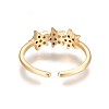 Brass Micro Pave Cubic Zirconia Finger Rings RJEW-P077-13G-3