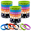28Pcs 7 Colors Halloween Themed Silicon Cord Bracelets BJEW-CN0001-09-1