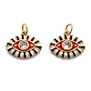 Brass Cubic Zirconia Pendants X-ZIRC-O044-03D-G-1