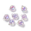 UV Plating Rainbow Iridescent Acrylic Beads X1-OACR-H015-11F-1