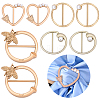 8Pcs 4 Styles Alloy Buckles AJEW-GA0007-98-1