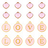 32Pcs 5 Styles Golden Plated Alloy Enamel Charms ENAM-TA0003-13A-1