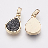 Natural Druzy Agate Pendants KK-G343-13E-G-2