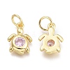 Brass Micro Pave Cubic Zirconia Pendants LS-KK-P187-12H-G-2
