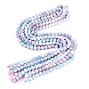 Anti-Tarnish Electroplate Glass Beads Strands EGLA-ZX010-8mm-07-3