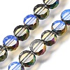 Electroplated Transparent Glass Beads Strands GL-CBA98F0-06B-05-1