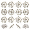 30Pcs Alloy Rhinestone Shank Bottons BUTT-HY0001-14S-1