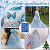 Snowflake Pattern Nylon Fabric DIY-WH0084-85B-6