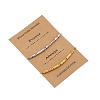 2Pcs Stainless Steel Beads Stretch Bracelets for Woman Men PW-WG40B41-01-5