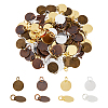 SUPERFINDINGS 120Pcs 4 Colors Brass Stamping Blank Tag Charms KK-FH0005-24-1