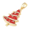 Christmas Brass Micro Pave Cubic Zirconia Pendants KK-K413-01D-G-2