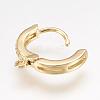 Brass Huggie Hoop Earring Findings KK-L152-20-3