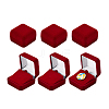 Plastic Cover with Velvet Brooch Packing Boxes VBOX-WH0012-08B-6