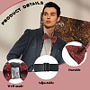 1Pc Polyester with Rhinestone Bow Ties for Bridegroom AJEW-SP0003-32C-3