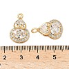 Brass Micro Pave Clear Cubic Zirconia Pendants KK-S531-26G-3