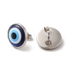 Resin Evil Eye Stud Earrings EJEW-E282-01P-2