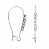 304 Stainless Steel Hoop Earrings Findings Kidney Ear Wires STAS-N092-138A-01-4