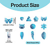64Pcs Gradient Color Transparent Glass Beads GLAA-TA0003-48D-4