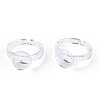 Transparent Acrylic Open Cuff Ring Components TACR-ZX018-10A-5