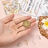 40Pcs 4 Colors Brass Micro Pave Clear Cubic Zirconia Hoop Earring Findings KK-CJ0003-97-4