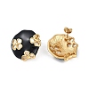 Ion Plating(IP) 304 Stainless Steel Flower Stud Earrings EJEW-Z068-32G-01-2