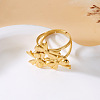 Adjustable 304 Stainless Steel Cuff Open Rings for Women WG3C360-08-1