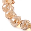 Electroplate Glass Beads Strands X-EGLA-D030-17I-3