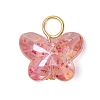 Transparent Acrylic Beads with Iron Flat Head Pins Pendants PALLOY-JF03597-3