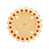 Adjustable Alloy & Iron & Rhinestone Bezel Cup Ring Base with Rotatable Tray MAK-T012-15G-2