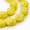 Pearl Luster Plated Glass Bead Strands LS-EGLA-E037-PL01-3