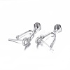 Anti-Tarnish Rhodium Plated 925 Sterling Silver Pendant Bails X-STER-L058-015P-2