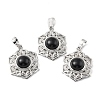 Natural Obsidian Pendants X-G-P498-02P-02-1