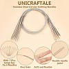 Unicraftale 11Pcs 304 Stainless Steel Circular Knitting Needles STAS-UN0055-49-5