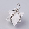 Natural Quartz Crystal Pendants G-I220-C13-2