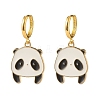 Alloy Enamel Panda Dangle Hoop Earrings for Women EJEW-JE04774-3