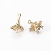 Brass Micro Pave Clear Cubic Zirconia Peg Bails Charms LS-KK-Q765-011-NF-2