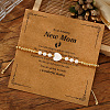 Handmade Brass & Imitation Pearl Round Beaded Bracelets YH5085-2-3